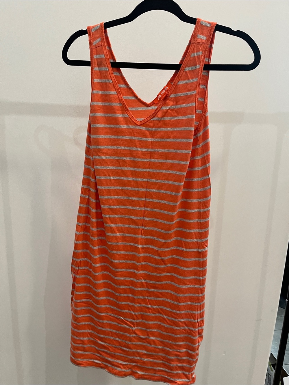 Summer dress orange stripes